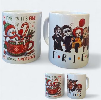 Set doua cani ceramica Halloween