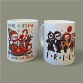 Set doua cani ceramica Halloween